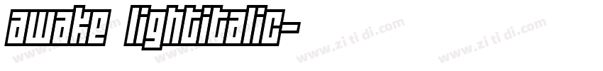 Awake LightItalic字体转换